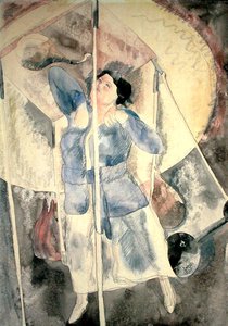 Femme avec sac de frappe - Charles Demuth