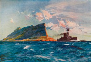La Reine Elizabeth au large de Gibraltar, c1918 1919 - Charles Dixon