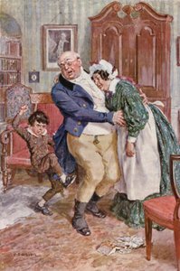 Illustration pour Les Papiers de Pickwick de Charles Dickens - Charles Edmund (after) Brock