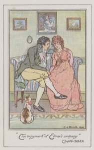 Illustration pour Sense and Sensibility de Jane Austen - Charles Edmund Brock