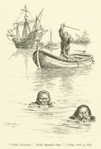Illustration pour « Westward Ho! » de Charles Kingsley (gravure) - Charles Edmund Brock
