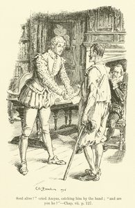 Illustration pour Westward Ho! de Charles Kingsley (gravure) - Charles Edmund Brock