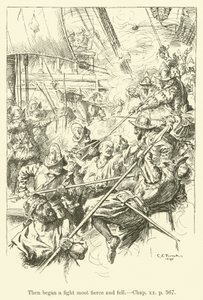 Illustration pour Westward Ho! de Charles Kingsley (gravure)