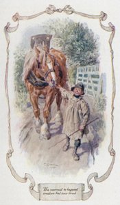 La créature la plus joyeuse et la plus heureuse qui ait jamais vécu (lithographie en couleur) - Charles Edmund Brock