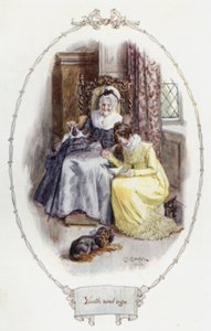 Jeunesse et vieillesse (lithographie en couleur) - Charles Edmund Brock