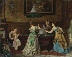Dames jouant au billard, 1869