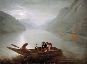 Julie et Saint-Preux sur le lac Léman - Charles Edouard Crespy Le Prince