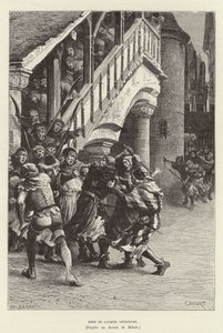 Mort de Jacques Artevelde. Mort du marchand flamand et leader politique Jacob van Artevelde aux mains d