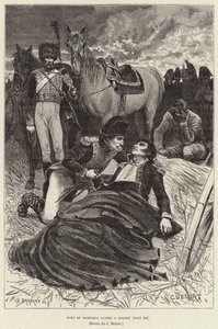 Mort du maréchal Lannes à Essling ; Napoléon et le maréchal Lannes mourant à la bataille d