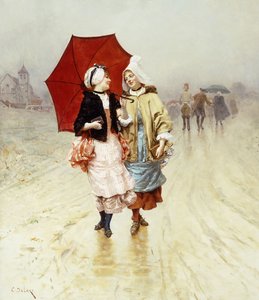 Le parapluie rouge