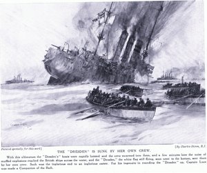 Le Dresden est coulé par son propre équipage, mars 1915