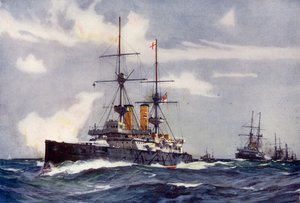 La Revanche menant la ligne de réserve, 1901