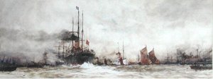 La Tamise à Blackwall Reach - Charles Edward Dixon