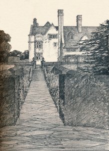 Tirley Court, Cheshire : côté est, 1908 - Charles Edward Mallows