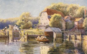 Rivière Thames : Moulin et écluse Shiplake