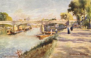 La Tamise : Pont de Staines - Charles Edwin Flower