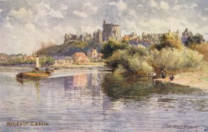 Rivière Thames : Château de Windsor - Charles Edwin Flower