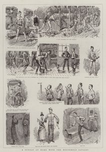 Un dimanche à la maison avec la cavalerie de la maison - Charles Edwin Fripp