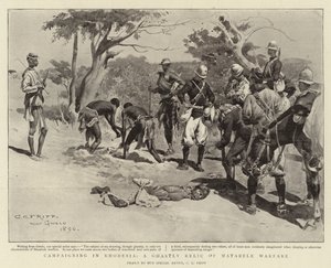 Campagne en Rhodésie, une relique macabre de la guerre des Matabele - Charles Edwin Fripp