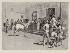 Sur la route de Bulawayo, vente de chevaux aux enchères à Mafeking - Charles Edwin Fripp