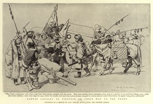 Cavalerie tartare à Tientsin en route vers le front - Charles Edwin Fripp