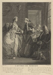 Contrat de mariage, 18e siècle - Charles Eisen