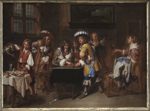 Joueurs de trictrac - Charles Emanuel Biset