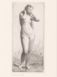 Femme nue debout - Charles Emile Jacque (attributed to)