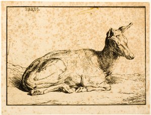 Une biche - Charles Emile Jacque