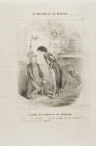 Un étudiant en médecine commençant (plaque 12) - Charles Emile Jacque