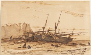 Étretat - Charles Emile Jacque