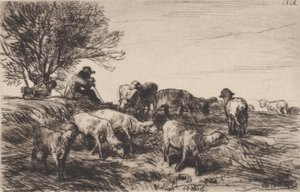 Troupeau de moutons, 1864 - Charles Emile Jacque