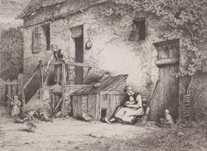 Devant la maison, 1845 - Charles Emile Jacque