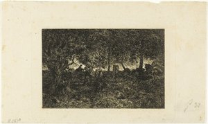 Dans la forêt - Charles Emile Jacque