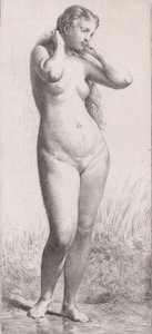 Jeune femme au bain, 1866 - Charles Emile Jacque