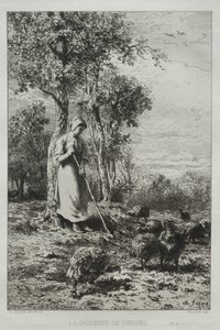 Gardien des dindes - Charles Emile Jacque