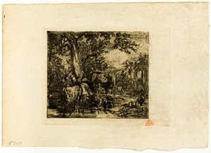 Paysage avec animaux