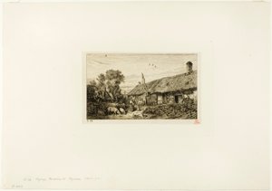 Paysage avec maison de paysan - Charles Emile Jacque