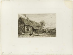 Paysage avec habitation paysanne