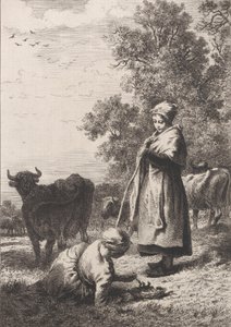 Petites laitières, 1864 - Charles Emile Jacque
