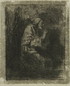 Moine en prière - Charles Emile Jacque