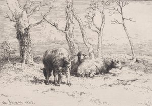 Moutons, 1868 - Charles Emile Jacque