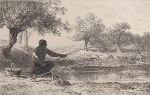 Pêche au Vif, 1864 - Charles Emile Jacque