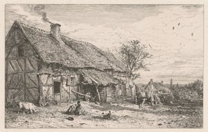 Maison de paysan - Charles Emile Jacque