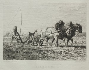 Labourage - Charles Emile Jacque