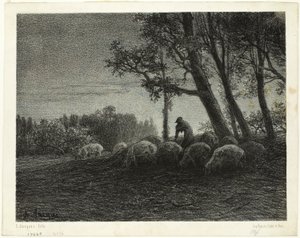 Crépuscule poétique - Charles Emile Jacque