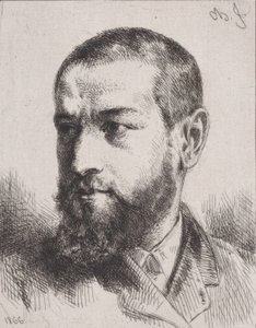Portrait de J.J. Guiffrey, 1866 - Charles Emile Jacque