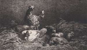 Poules, 1867 - Charles Emile Jacque