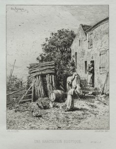 Maison rustique - Charles Emile Jacque