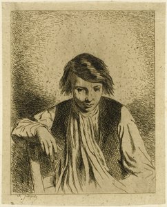 Garçon Assis - Charles Emile Jacque